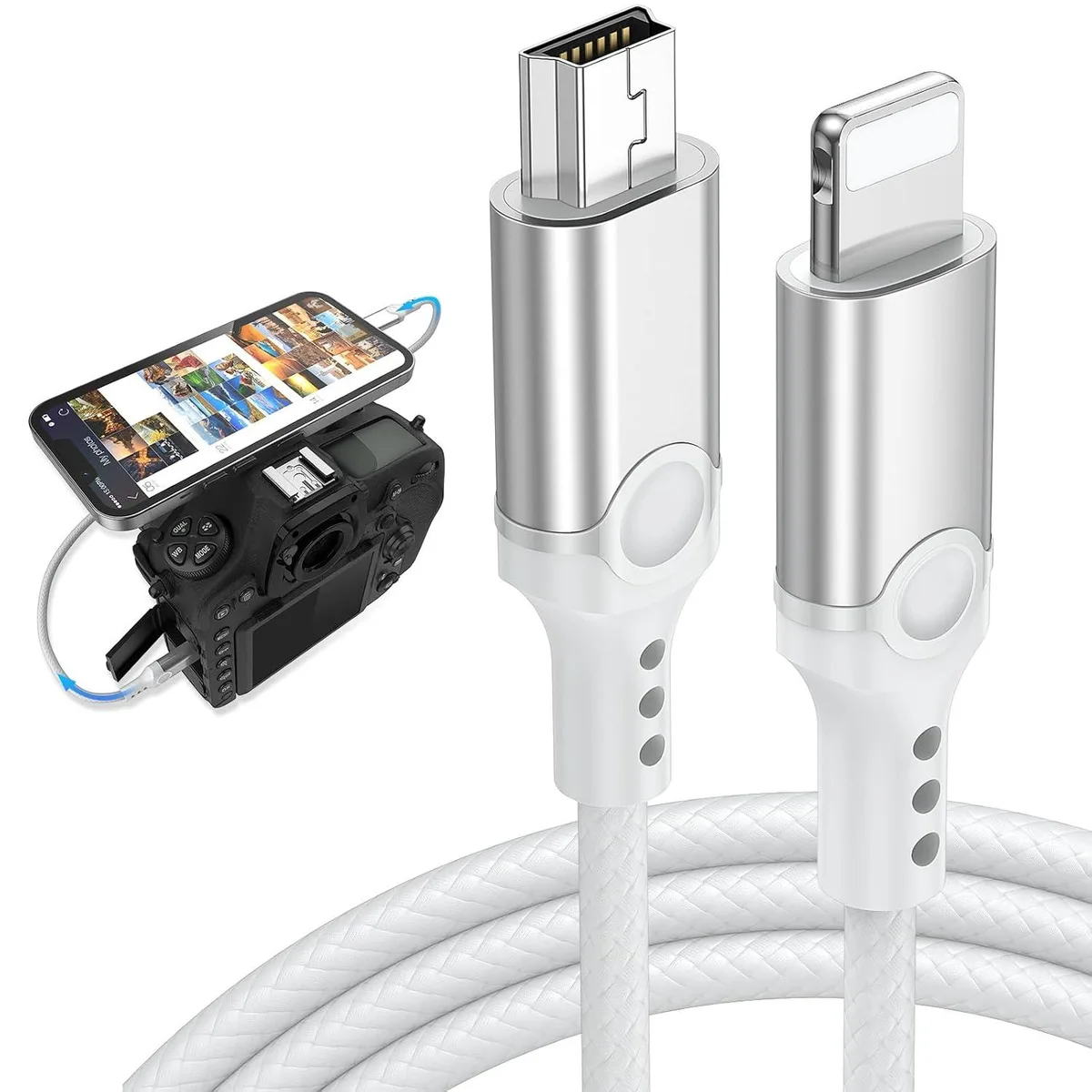 Chopmate Chopmate Lightning to Mini USB Camera Adapter 3.3ft — product photo