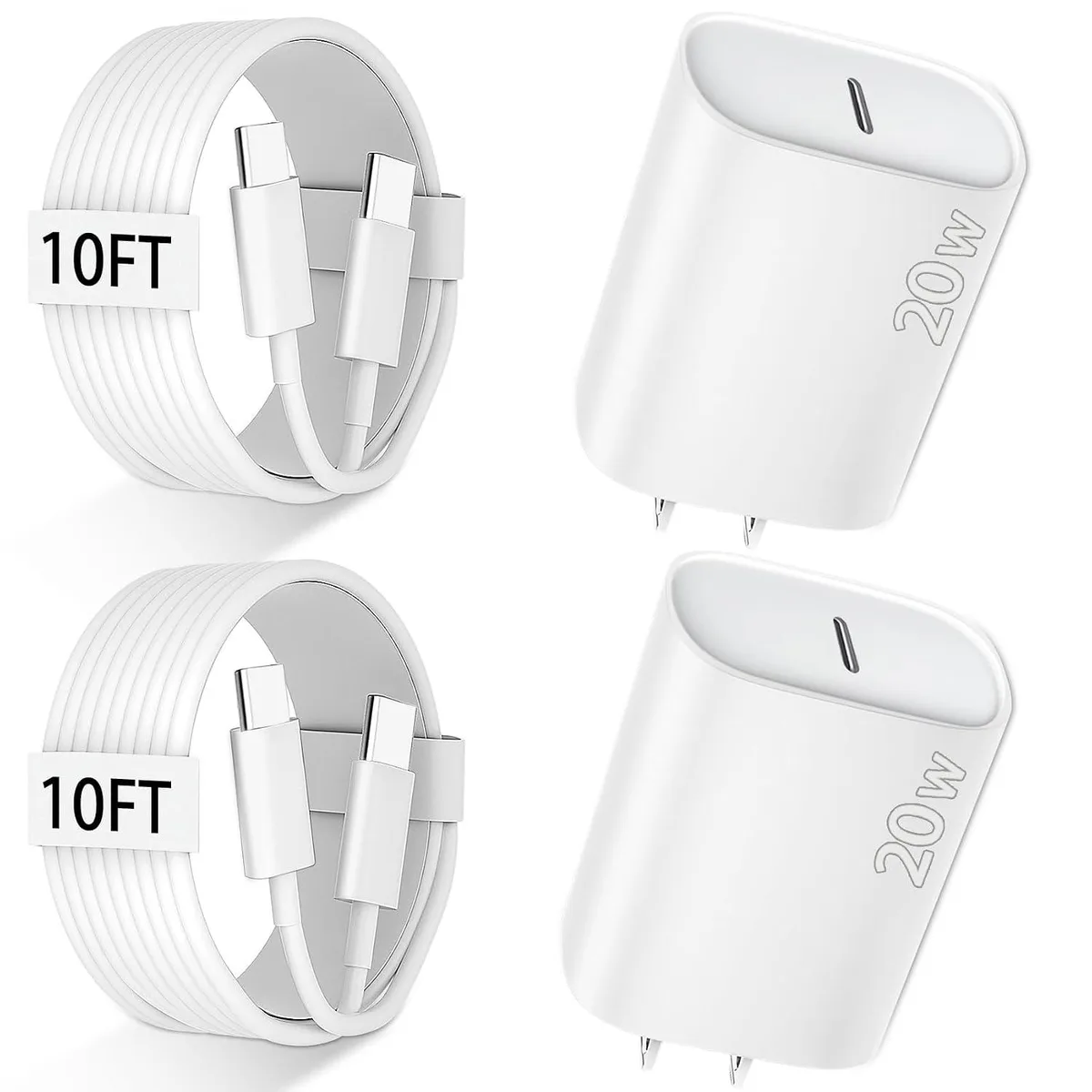 ONITOON ONITOON 20W PD Wall Charger 10ft USB-C Cable iPhone 15 16 17 — product photo