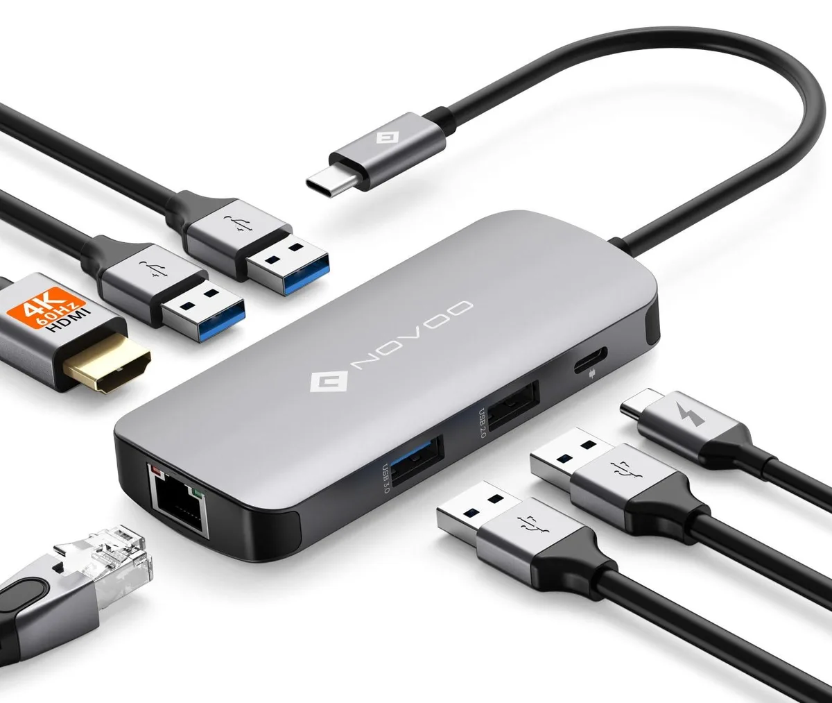  Belkin NOVOO NH07D-111R-MB-US 7-in-1 USB-C Docking Station — product photo