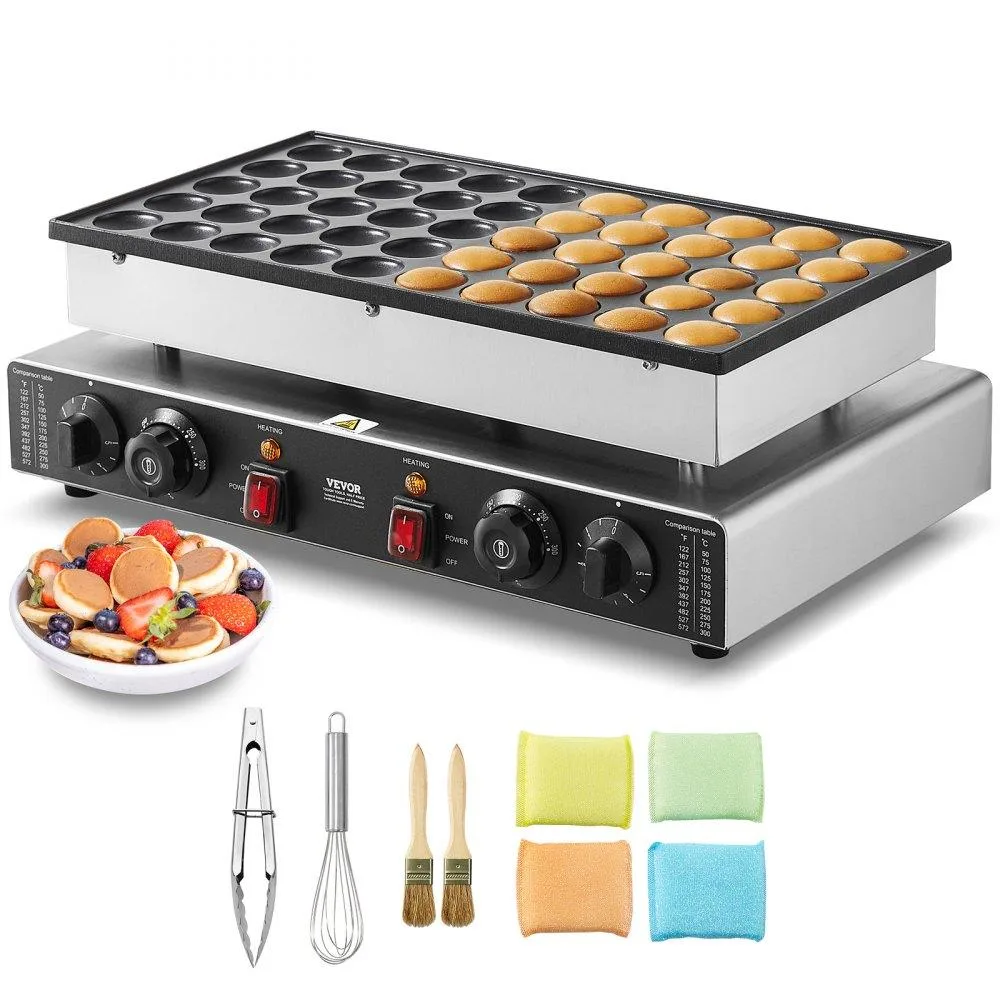 VEVOR VEVOR Mini Dutch Pancake Maker 50PCS 43mm 1700W Stainless Steel — product photo