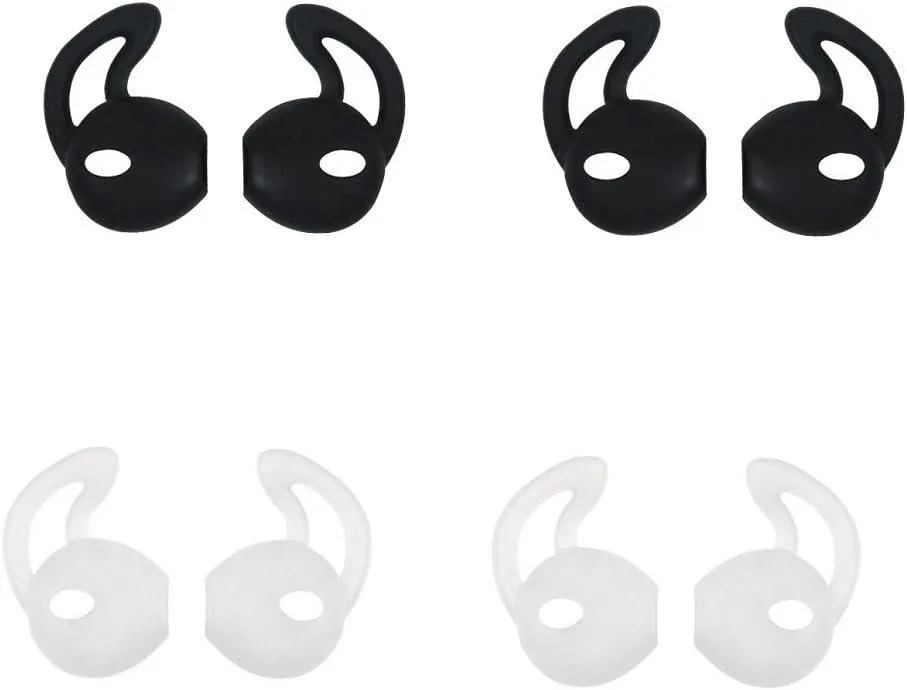 MAONO MAONO Earbud Ear Tips 4 Pairs White Black Silicone — product photo