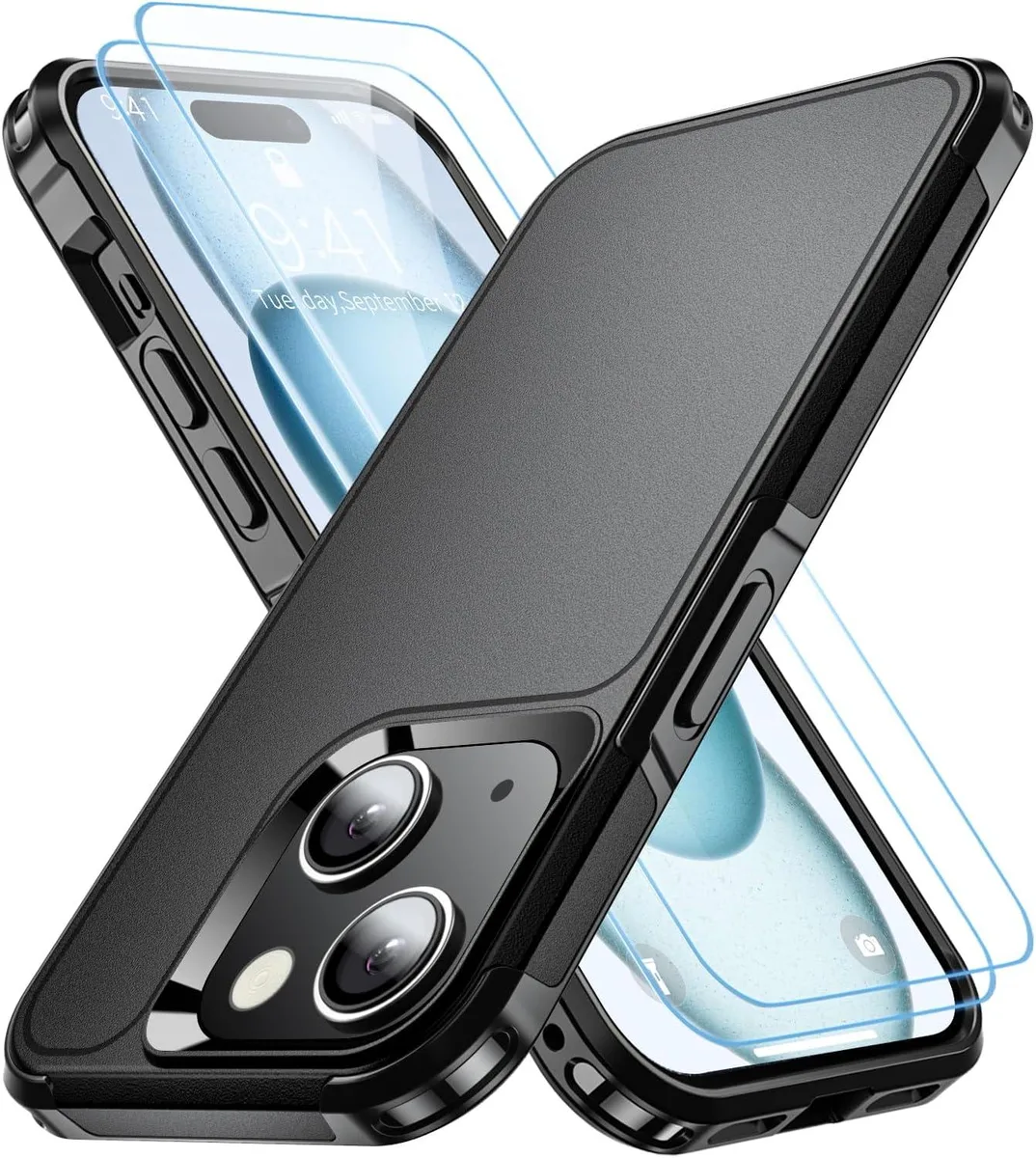 PISKEKAT PISKEKAT iPhone 15 Case 6.1 inch Mysterious Black — product photo