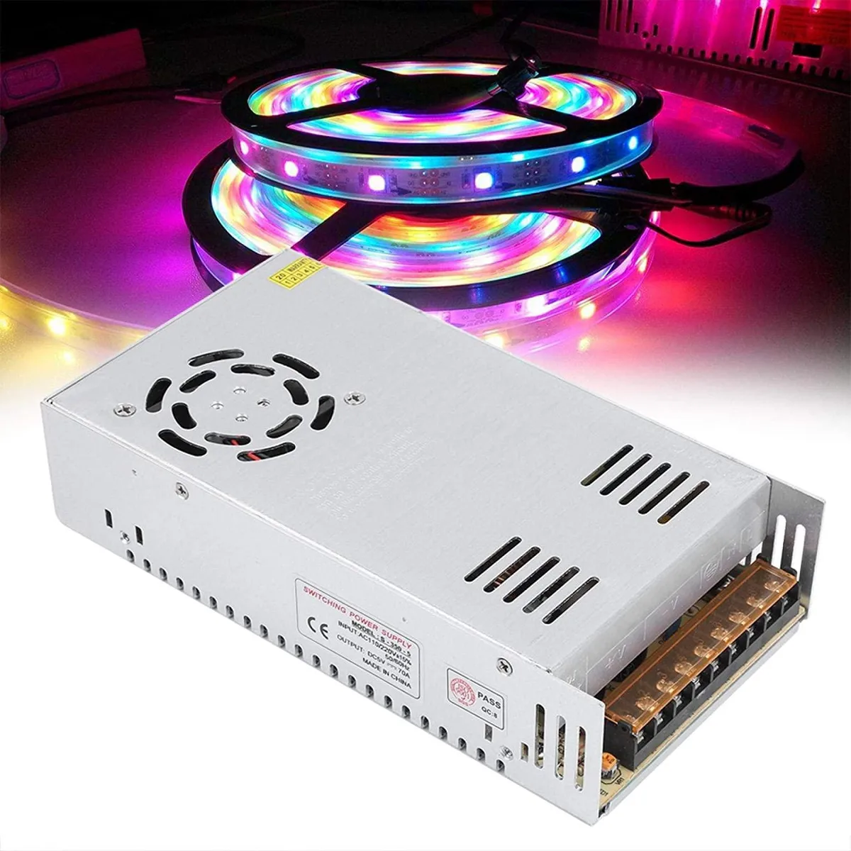 myVolts myVolts S-350-5 5V 70A 350W power supply Pink — product photo