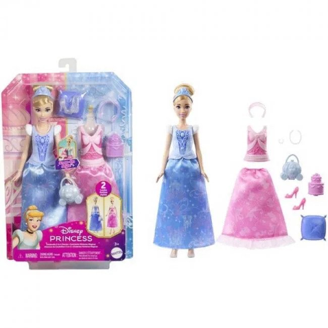 Mattel Mattel JCR95 Cinderella 2-in-1 Stories Doll with 9 Accessories — product photo