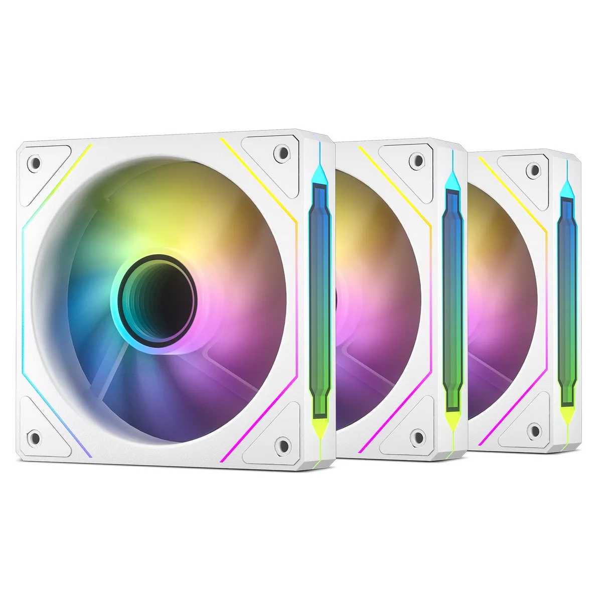 DARKROCK DARKROCK F120 3-in-1 120 mm ARGB case fans White — product photo