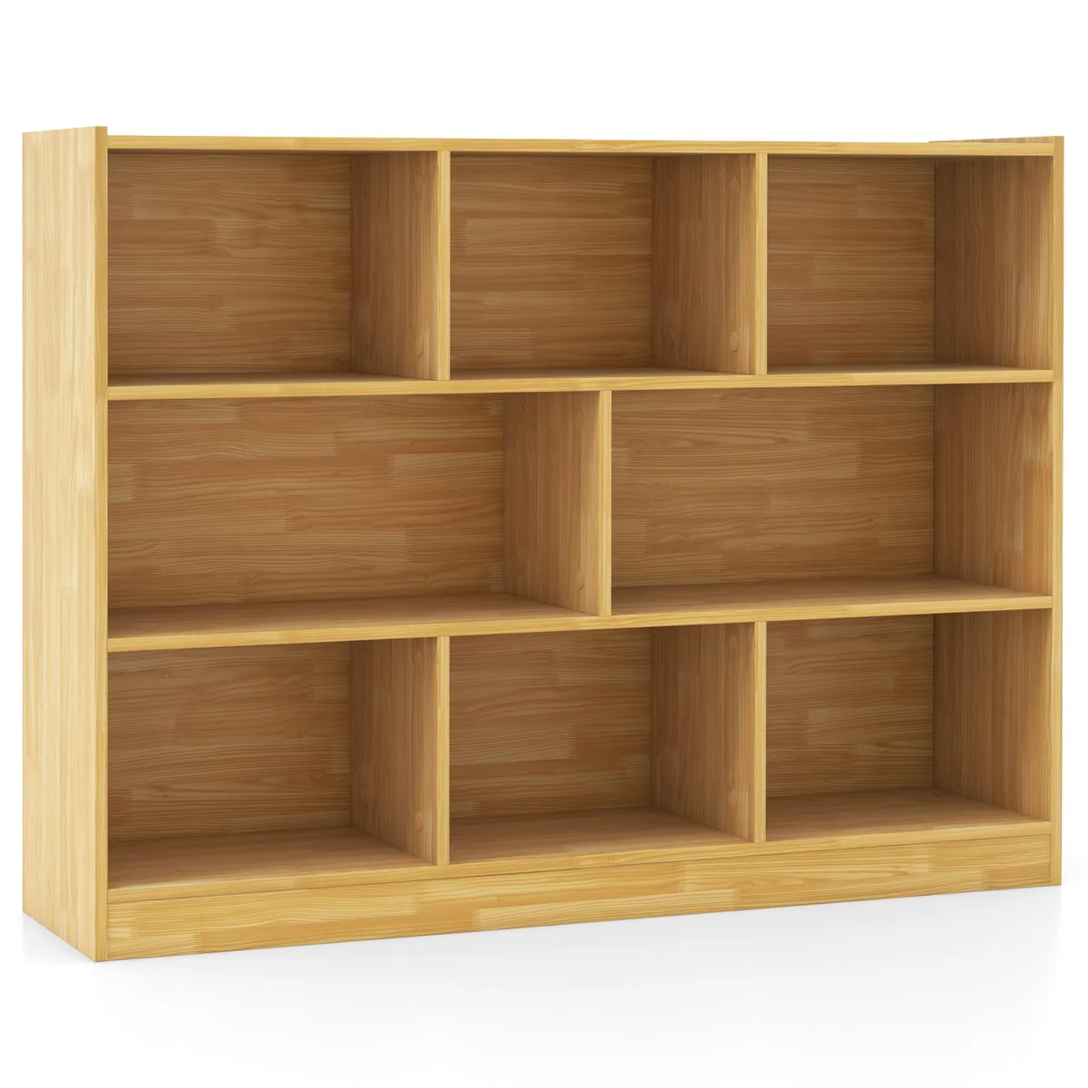 SlickBlue SlickBlue 3-Tier 8-Cube Bookcase Yellow 48" x 12.5" x 36.5 — product photo