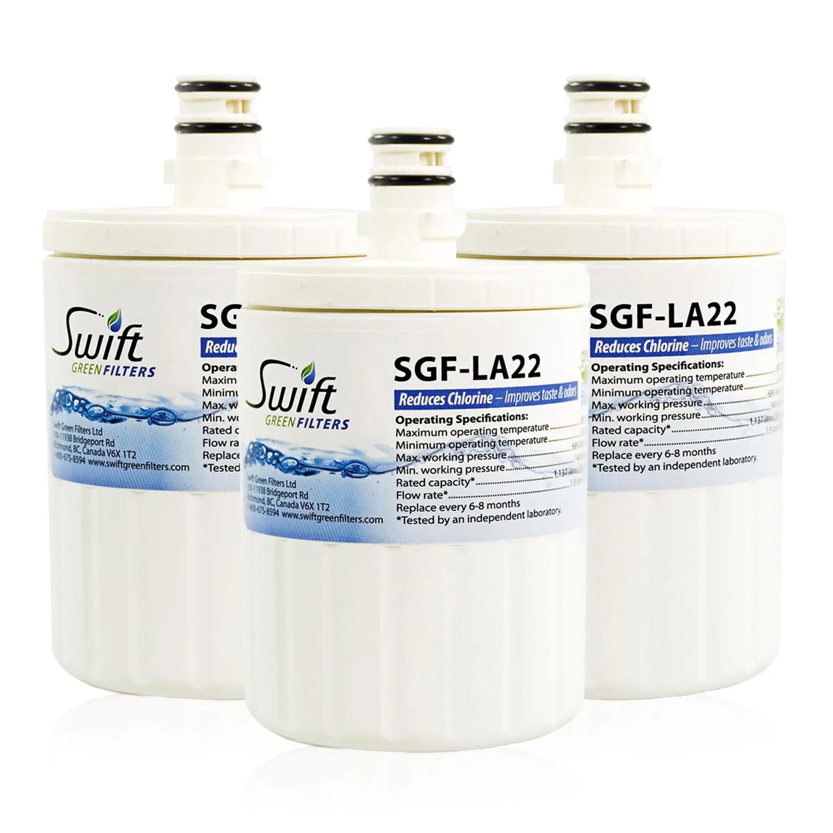 Swift Green Swift Green SGF-LA22 Refrigerator Water Filtration 3 Pack — product photo