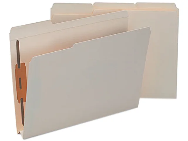 Smead Smead 14595 file folder, 1 1/2 inch expansion, two fasteners, 1/3 top tab, letter, manila, 50/box — product photo