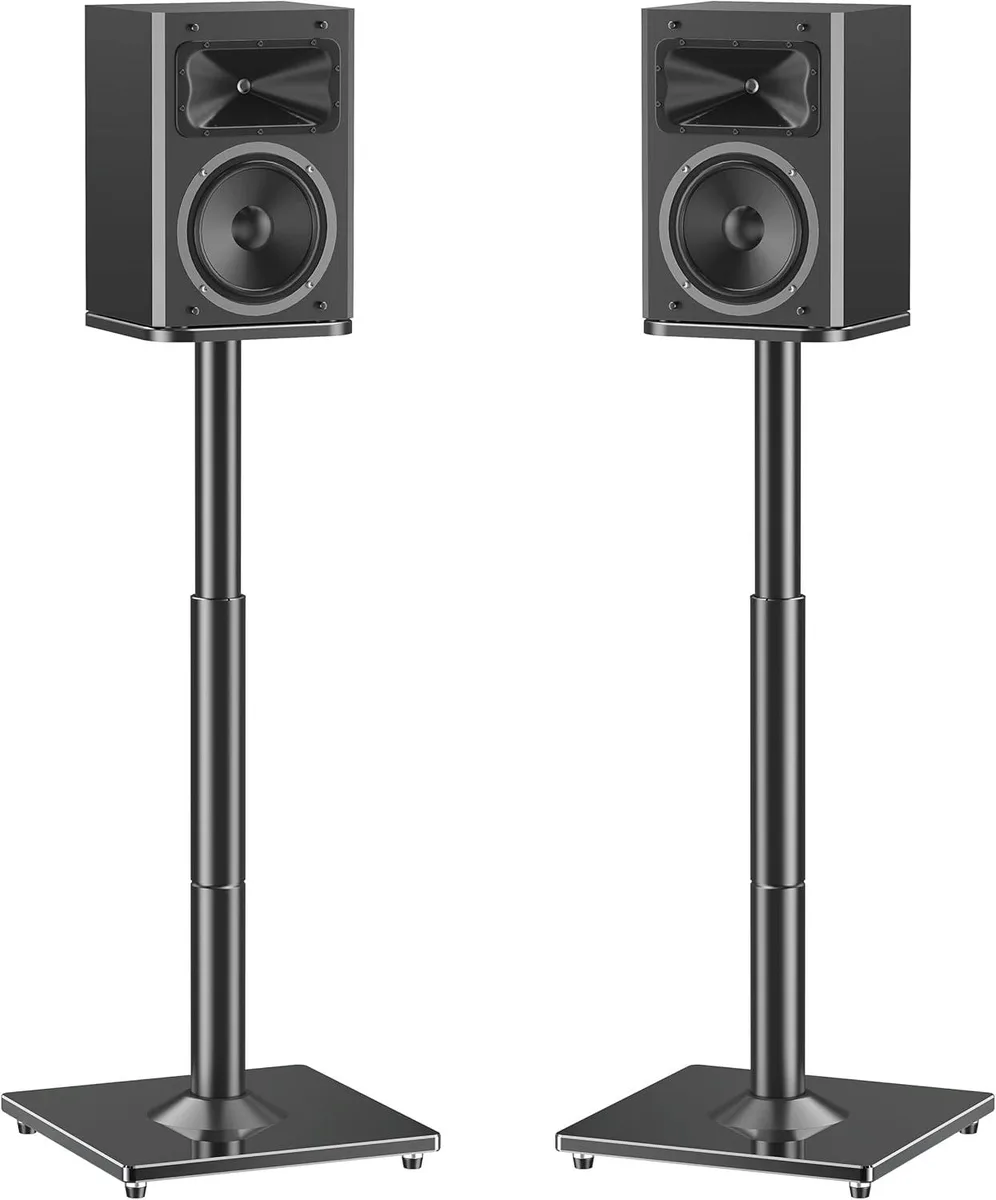 BFKK BFKK Speaker Stands Pair 28.3-37.4" 9.8" Plate 22 lbs Black MU9132-L — product photo