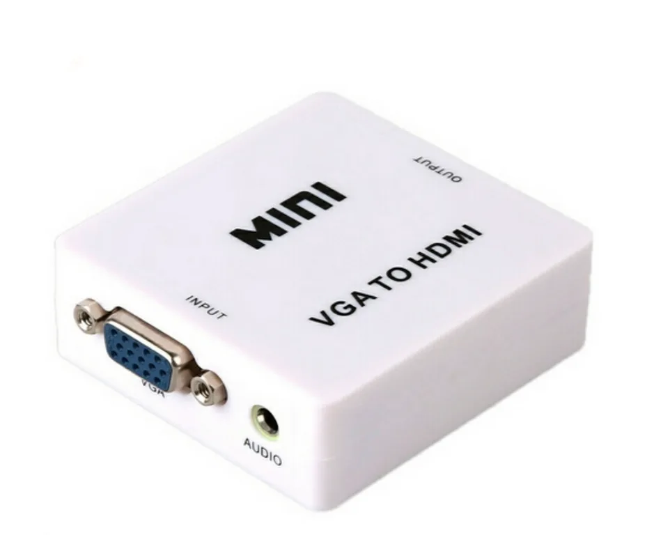 DingSheng DingSheng VGA to HDMI converter with audio white 1080p 60Hz 62x55x20mm — product photo