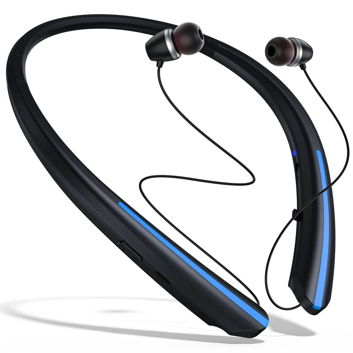  CALOETHNEY HX801S Bluetooth neckband headphones with retractable earbuds — product photo