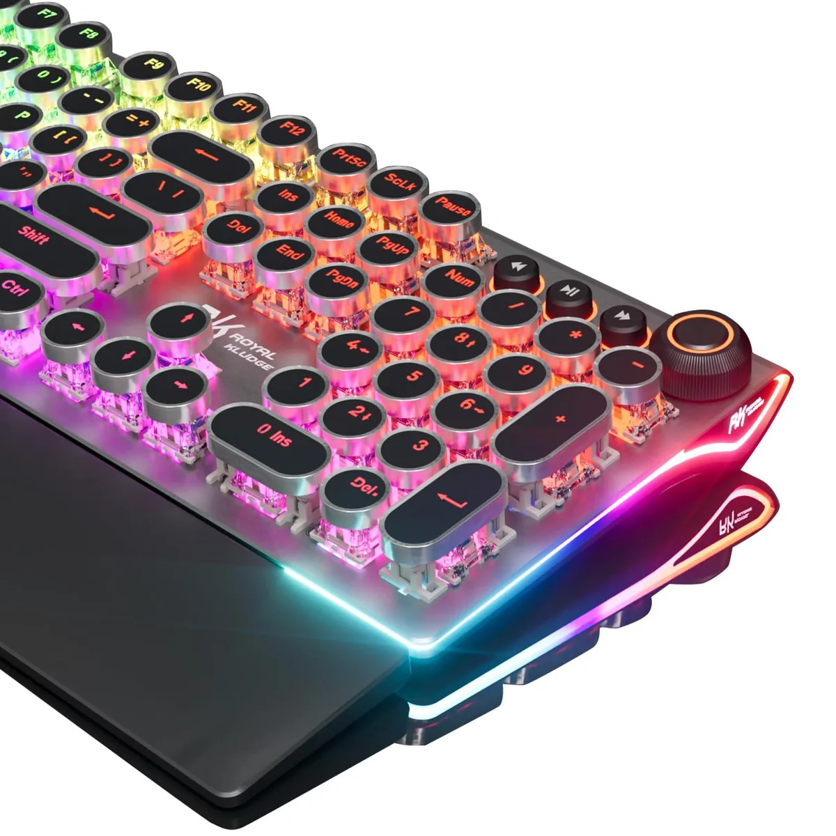  GE X108 Typewriter Gaming Keyboard 108 Keys Blue Switches Shadow Black — product photo