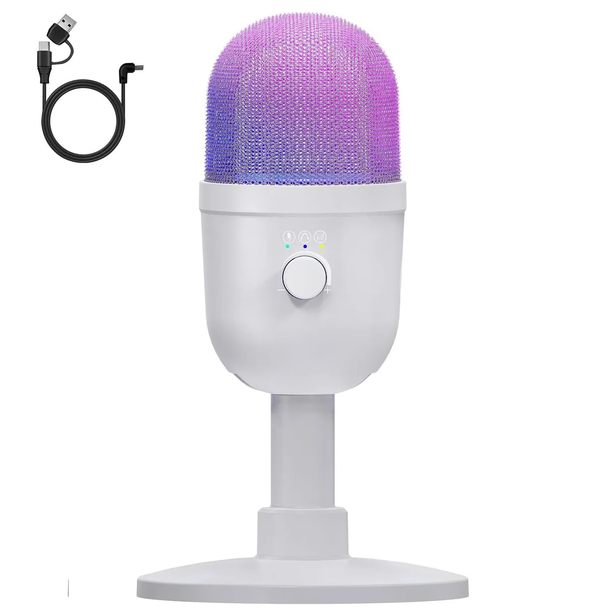  LRUFOB MU5000 USB Condenser Microphone White 192kHz/24Bit — product photo