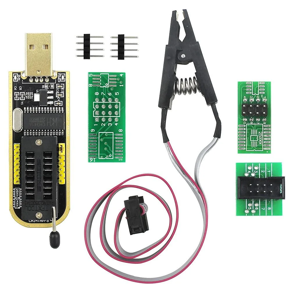 KeeYees CH341A Programmer with SOP8 Test Clip Kit — product photo