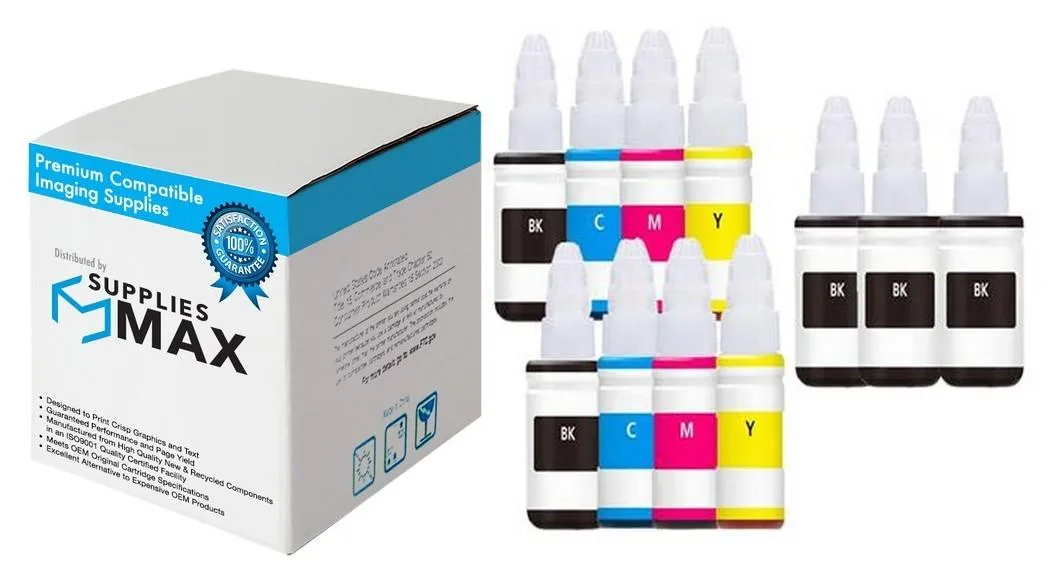 SuppliesMax SuppliesMax Canon GI-2905B2CMY Compatible Ink Bottle Combo Pack (5 BK, 2 C/M/Y, 140 ml) — product photo