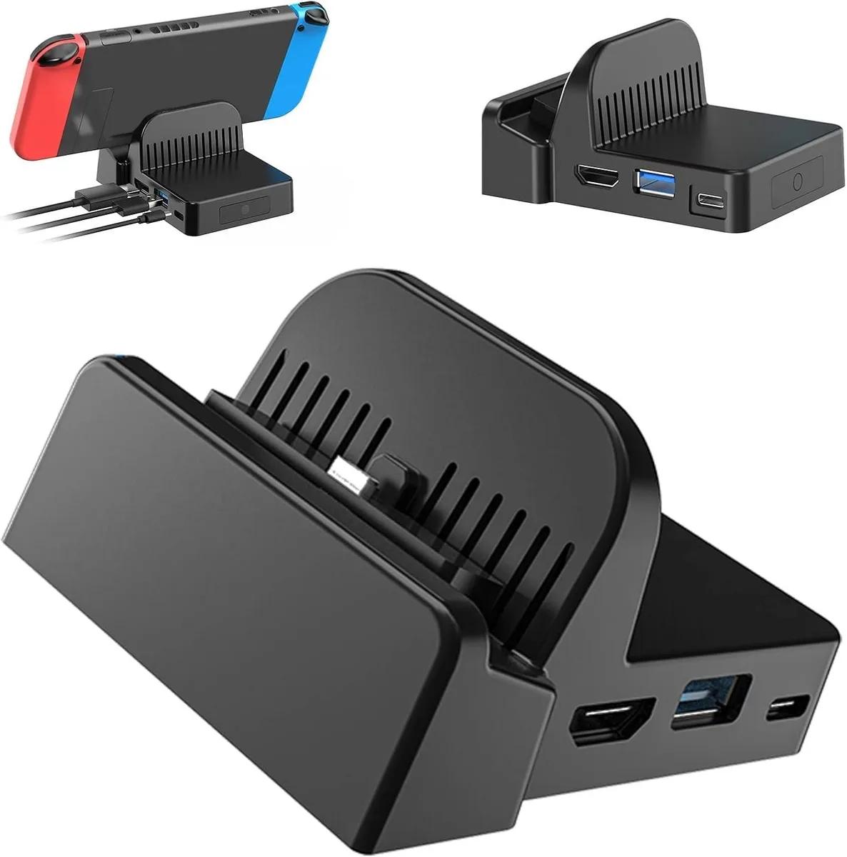 OLCLSS Portable Dock Station for Switch/Switch OLED 4K HDMI USB 2.0 Black — product photo
