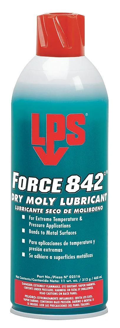 Gray 14 oz aerosol can LPS Force 842 Extremecondition A dry film lubricant