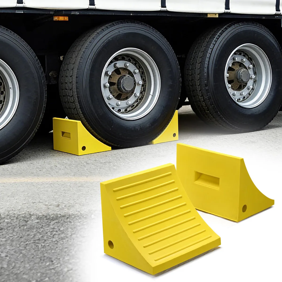 Yescom USA, Inc. Yescom USA, Inc. 33WCK003-WC009-01 Towing Wheel Chocks 90 Ton 50" Tires — product photo