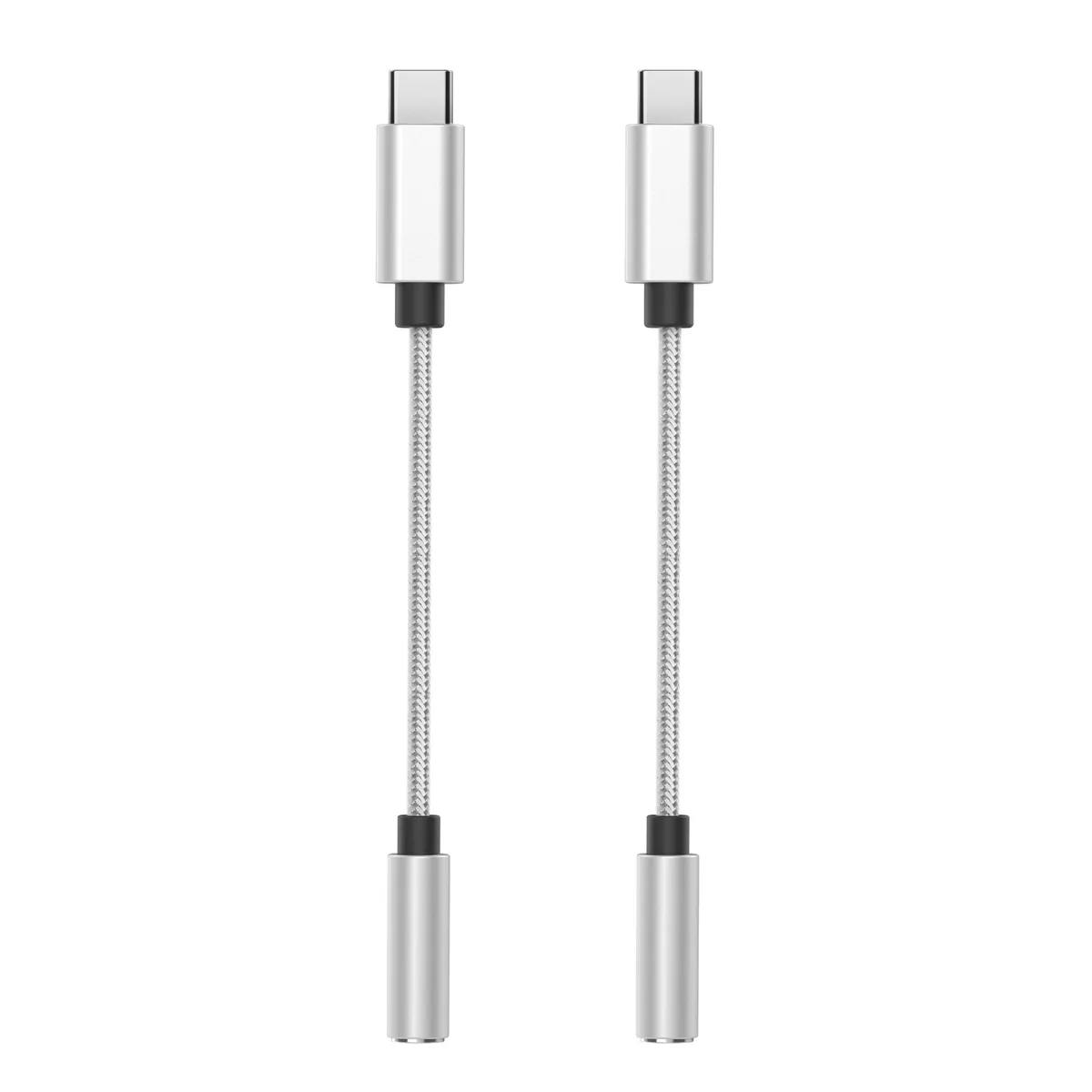 Corn Electronics Corn Electronics USB-C to 3.5mm Audio Adapter 2-Pack Silver 4.7 inch — product photo