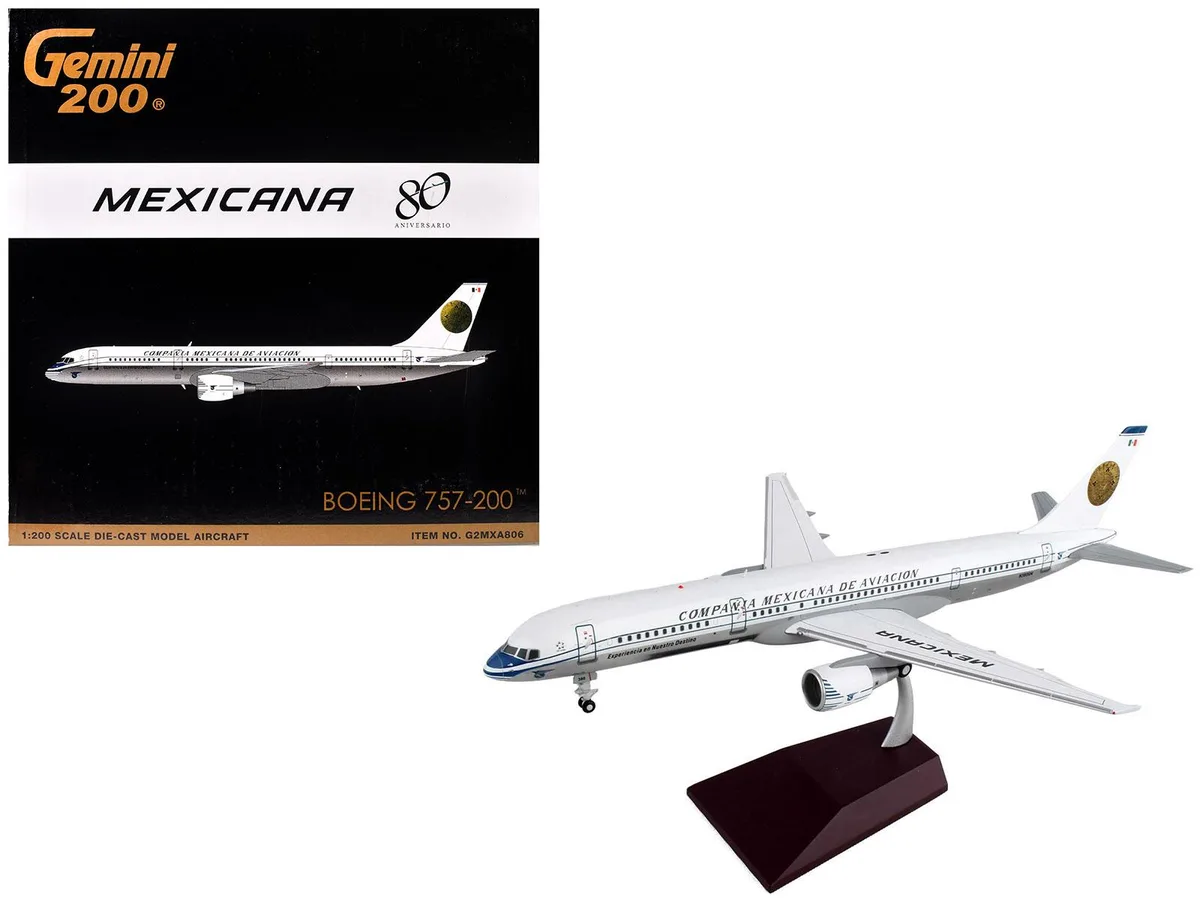 GeminiJets GeminiJets Boeing 757-200 Mexicana Retro Livery 1/200 Diecast Hobby Collectible — product photo