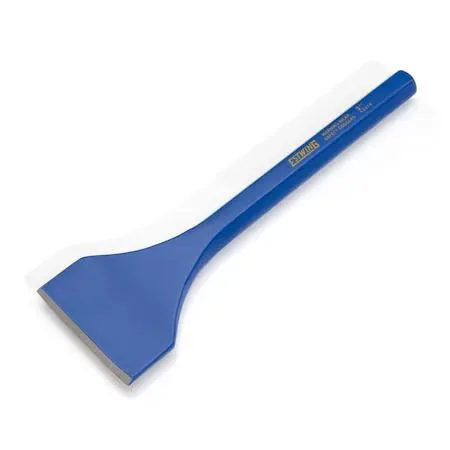 Estwing 42514 flooring chisel, 3 inch wide hex shaft, blue painted finish
