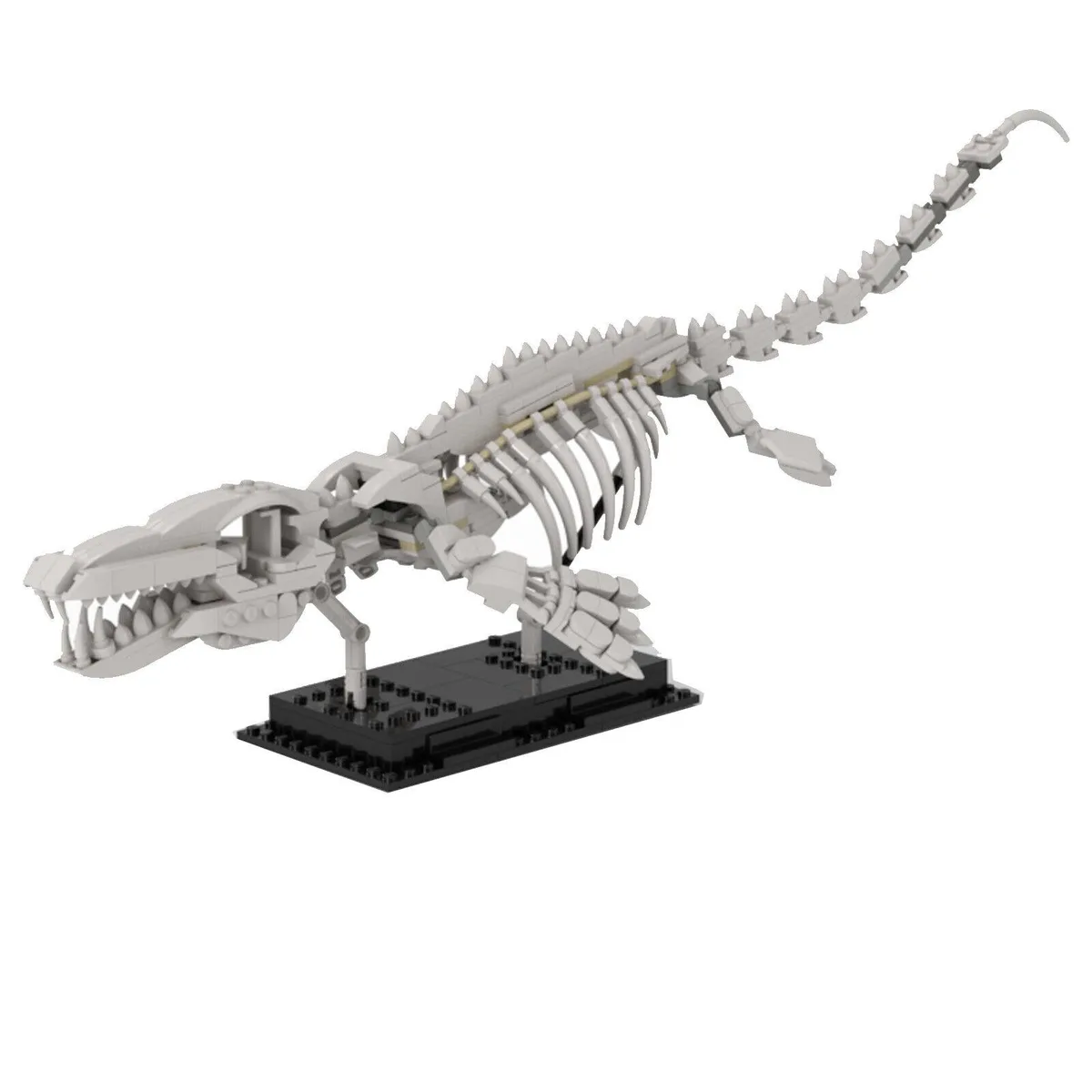 ZITIANYOUBUILD ZITIANYOUBUILD Mosasaur Skeleton Fossils Posable Fins Tail MOC 100% LEGO Compatible — product photo