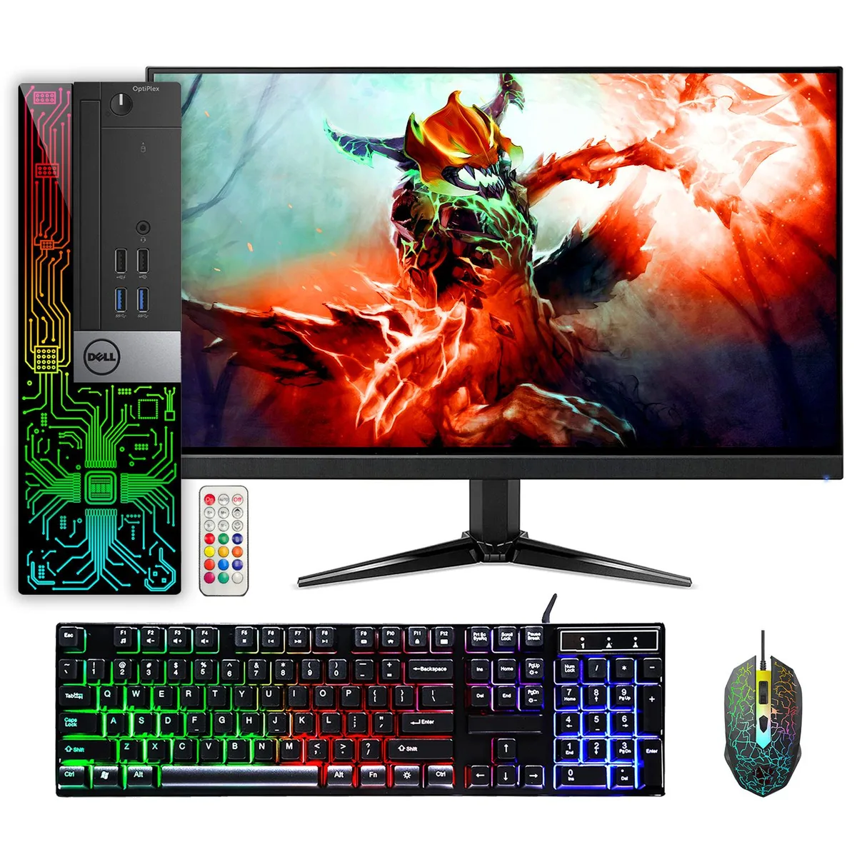 DELL DELL OptiPlex Gaming PC i5-6500 GT 1030 16GB DDR3 512GB 24" Monitor — product photo