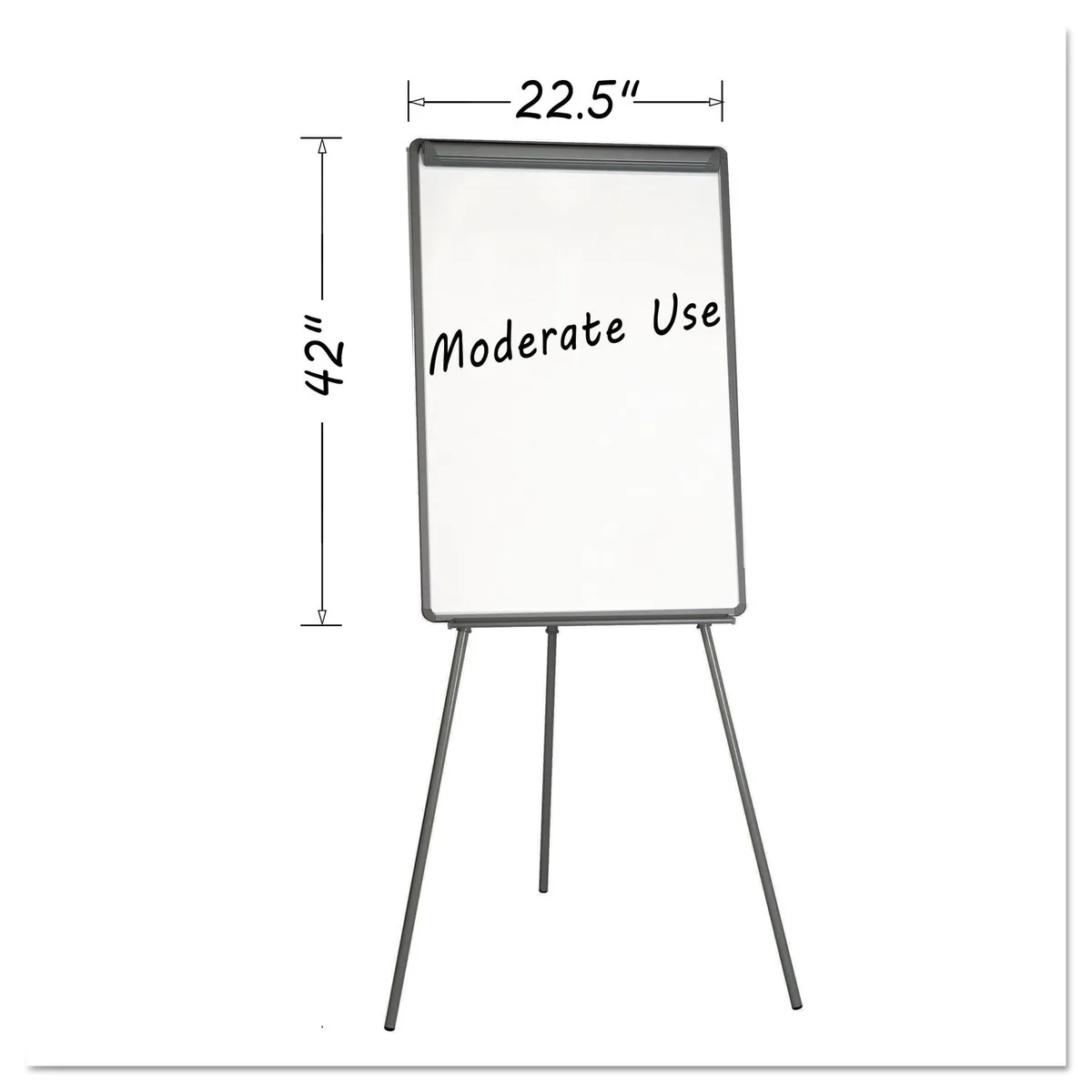 Bi-Silque Visual Communication Bi-Silque Visual Communication Basic Tripod Melamine Easel 22 x 42 White/Black — product photo