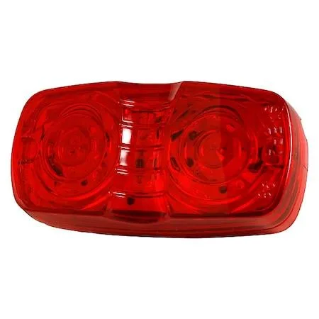 Rectangular red LED clearance marker lamp with bracket mount