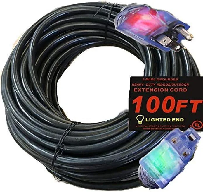 usbroway usbroway 10 Gauge 100 ft Extension Cord 15A 125V 1875W — product photo