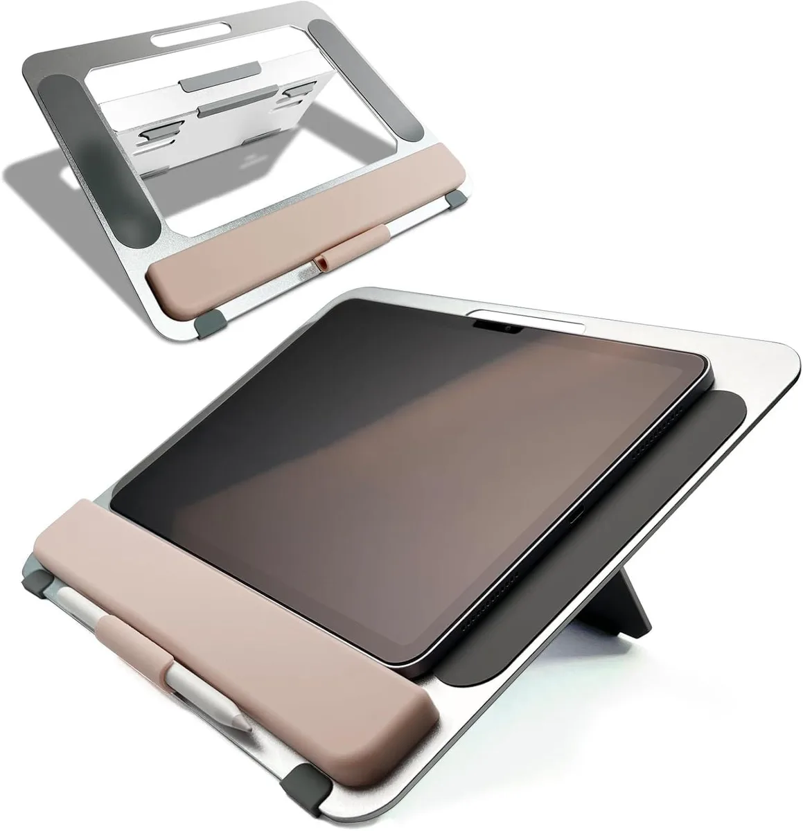 MCHOSE MCHOSE Aluminum Tablet Stand Silver 9.7–13 in Wrist Rest Pencil Holder — product photo