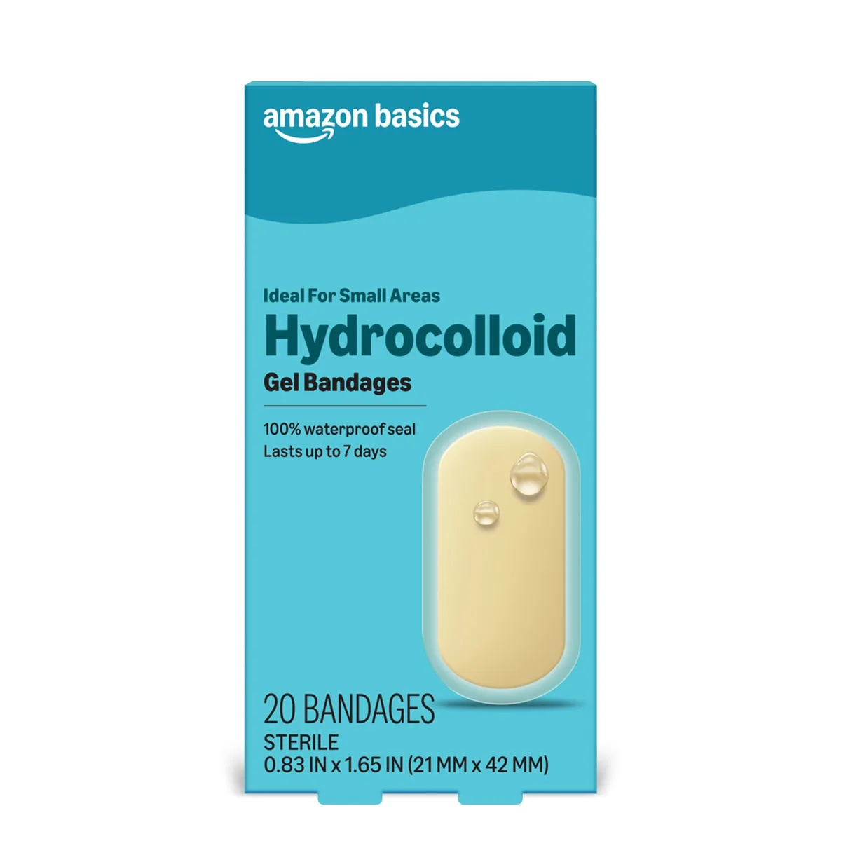 Box of 20 clear hydrocolloid gel bandages