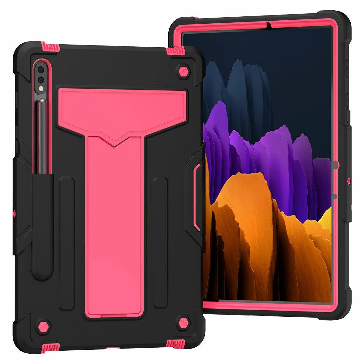 anicestore anicestore Samsung Galaxy Tab S7 Plus 12.4 2020 Case Black/Pink — product photo