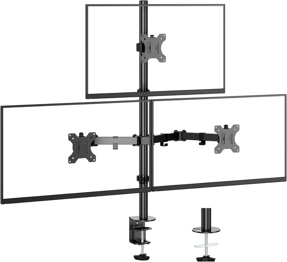 PISKEKAT PISKEKAT Triple Monitor Desk Mount 17-32" 17.6 lbs VESA 75/100mm — product photo