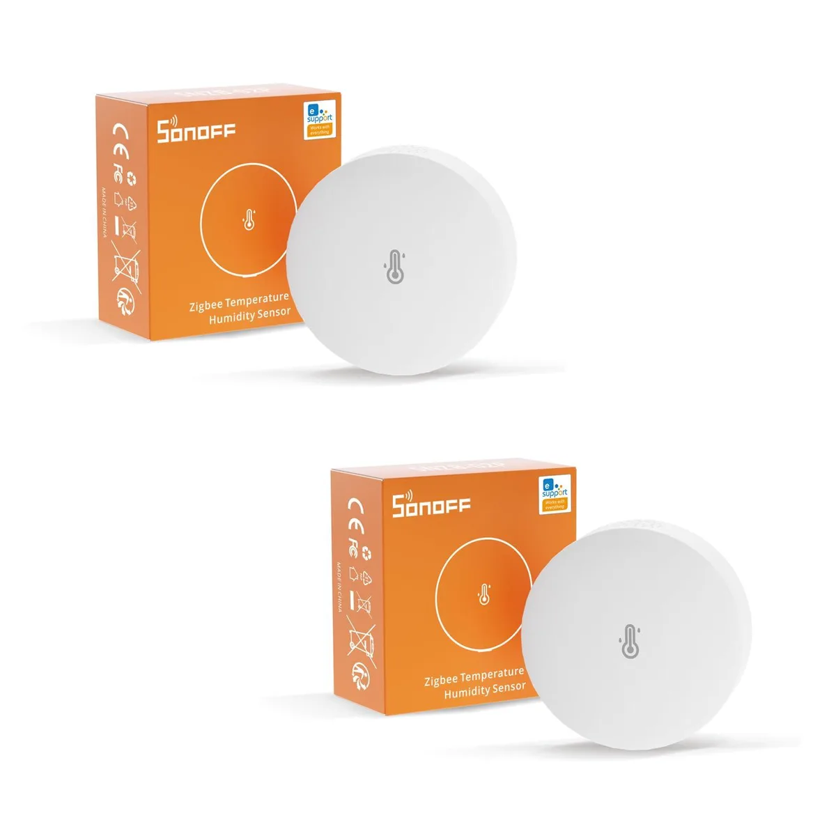SONOFF SNZB-02P control sensor 2-pack — product photo