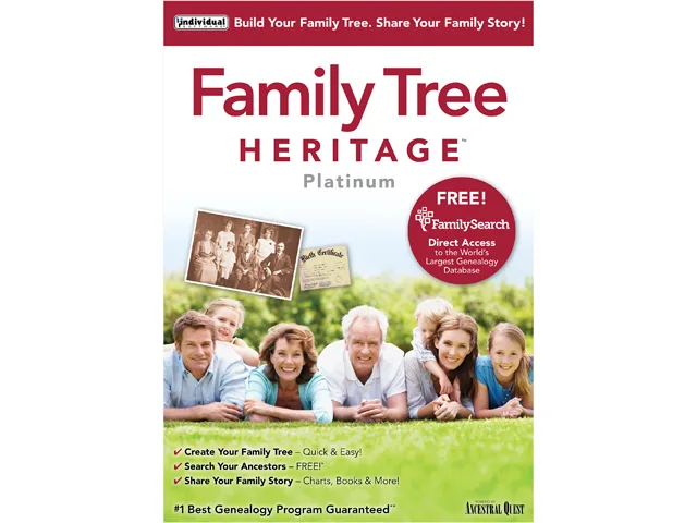 Individual Software Individual Software 8116948 Family Tree Heritage Platinum 9 learning — product photo