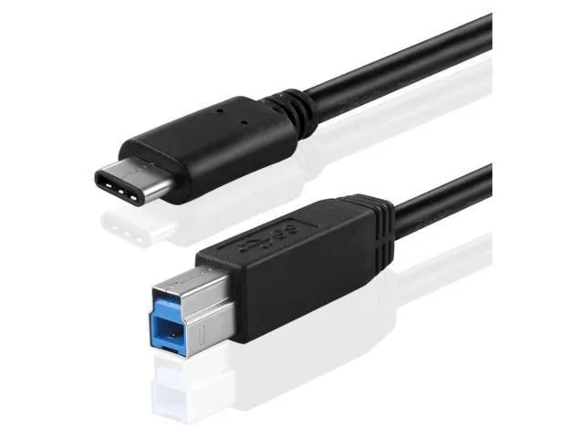 BUCIER BUCIER USB-C to USB-B 3.1 cable 3ft black 10Gbps — product photo