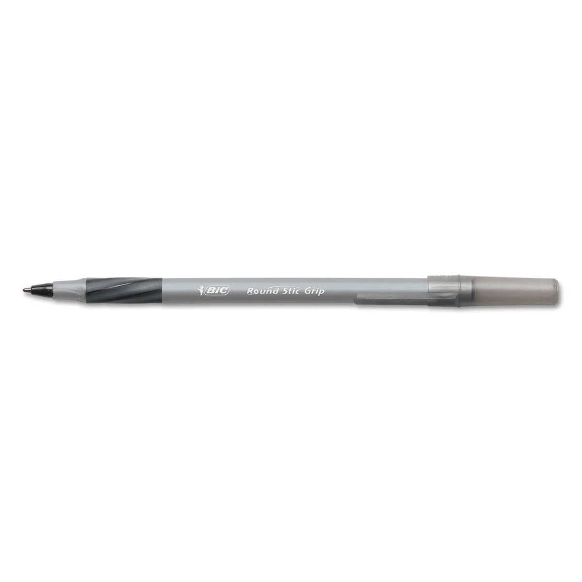  BIC BICGSFG11BK Round Stic Ballpoint Pen, Black Ink, Fine, Dozen — product photo