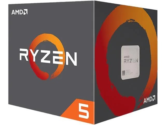 Square green ceramic chip with gold contacts and silver heat spreader engraved Ryzen 5 2600