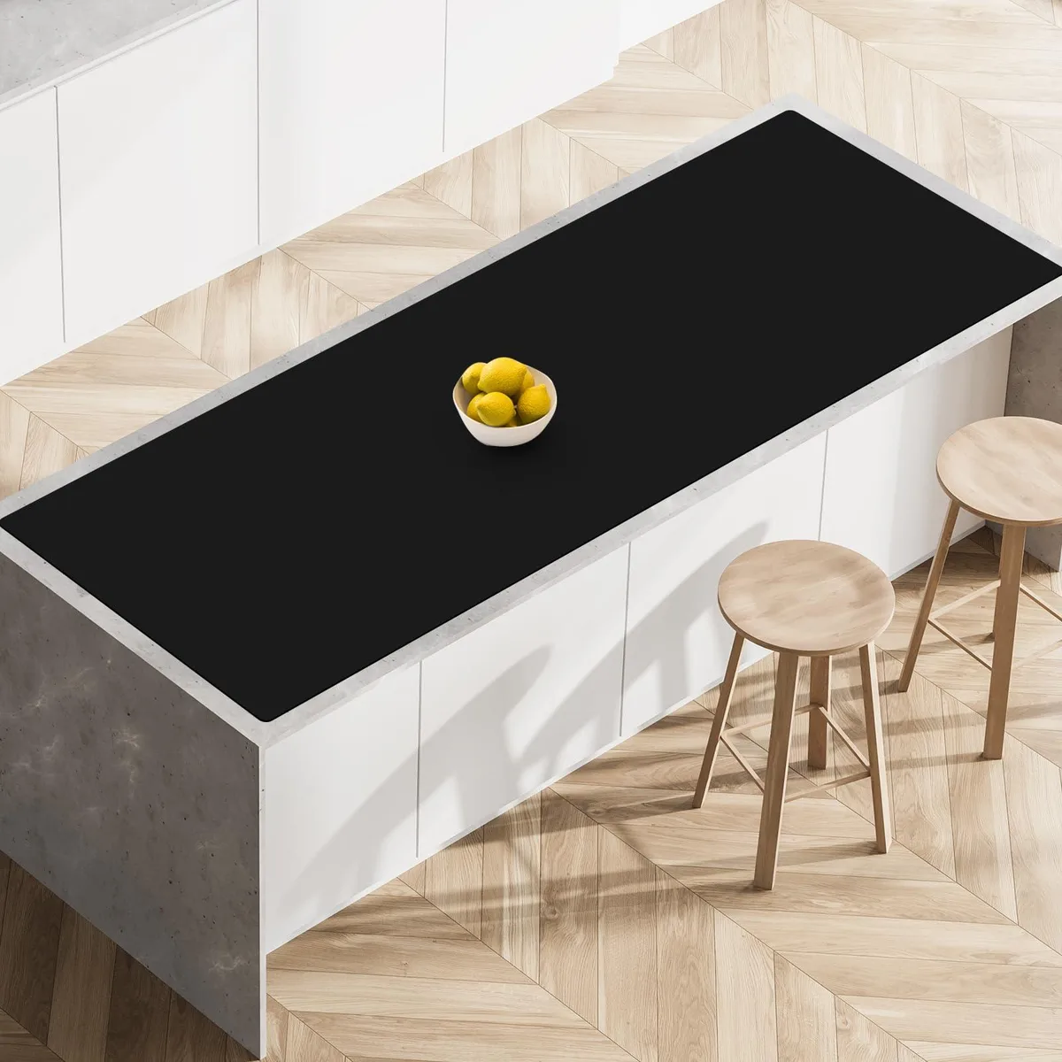 Rectangular black silicone mat 78.7 by 23.6 inches thin flexible sheet