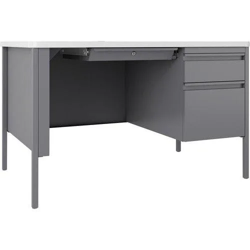 Lorell Lorell 66940 Right-Pedestal Desk 48x30 White/Platinum — product photo