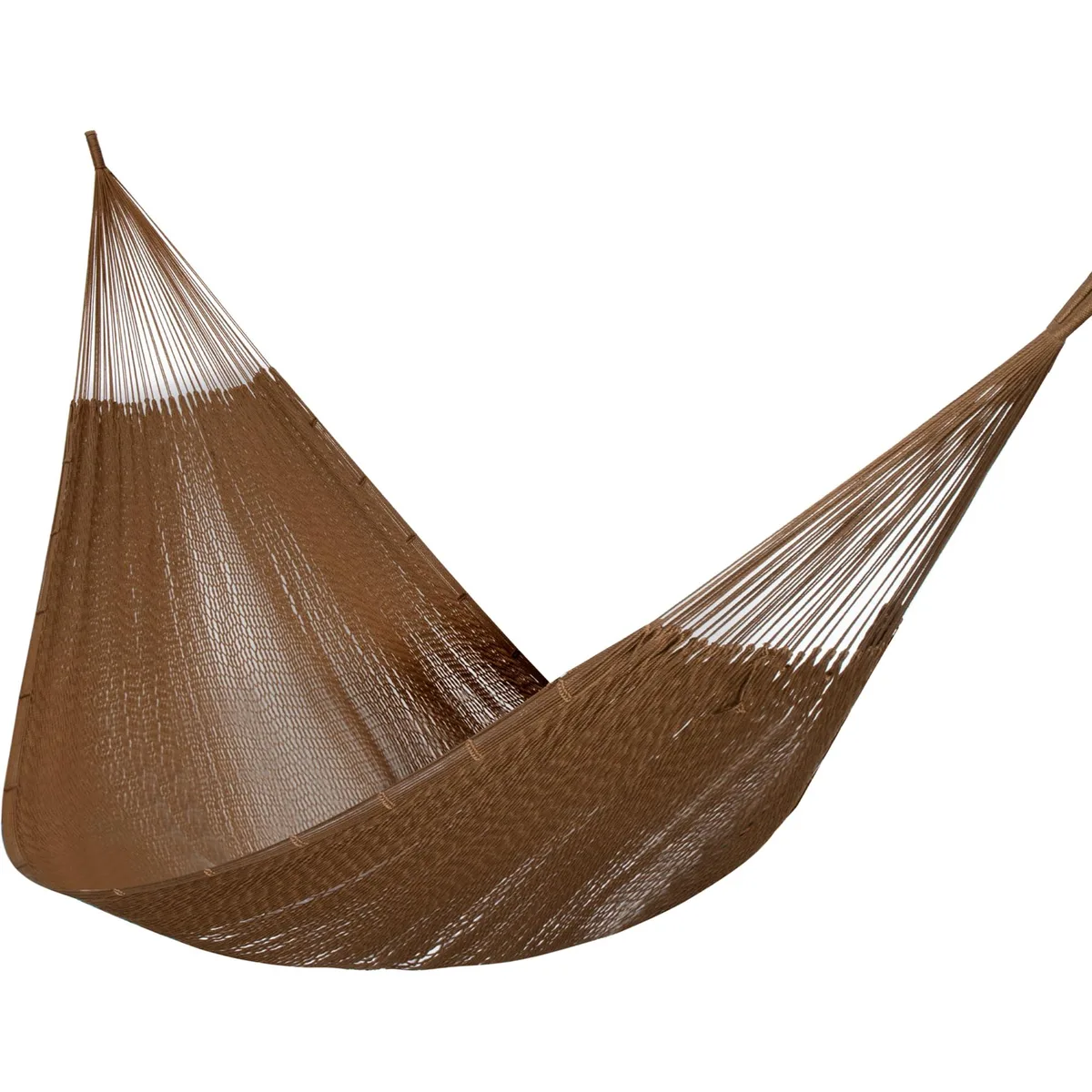 Handwoven Mayan hammock in Desert colour, X-Large size with tassels and hanging kit
