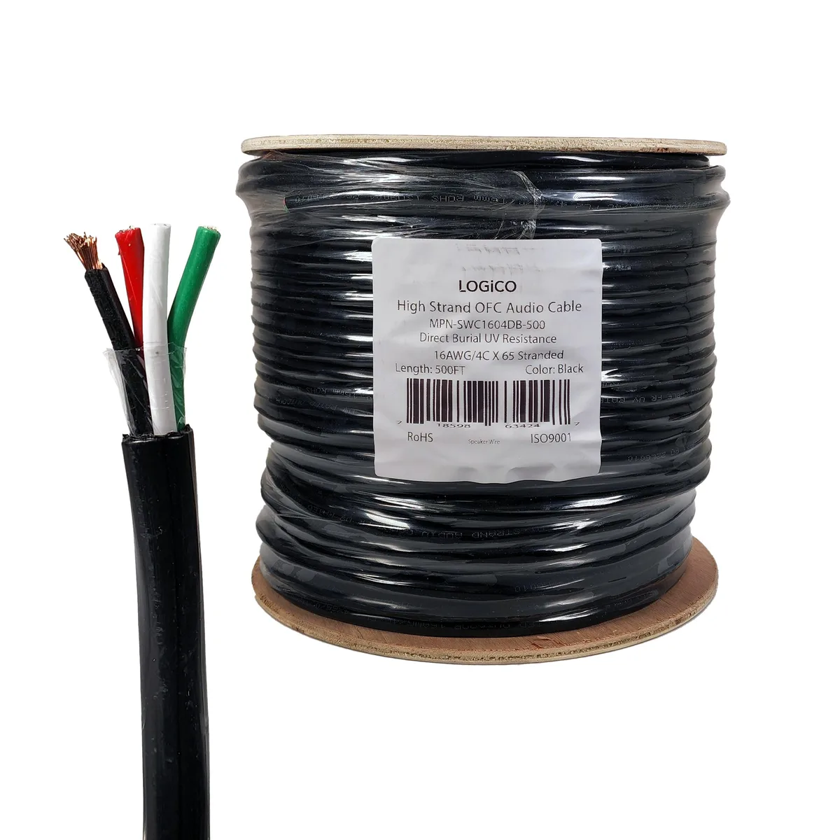 Logico Logico SWC1604DB 500ft 16AWG 4 Conductor Direct Burial Speaker Wire — product photo
