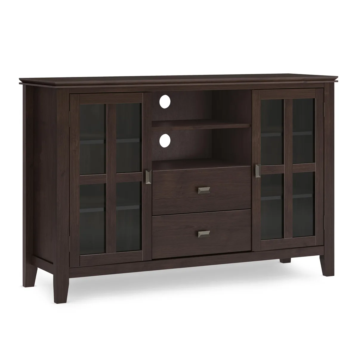 tuphen tuphen Artisan Tall TV Media Stand Dark Chestnut Brown 53" W x 35" H — product photo
