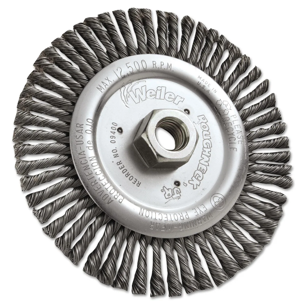 Weiler Weiler 804-09400 Stringer Bead Wire Wheel 6" 12500 rpm — product photo