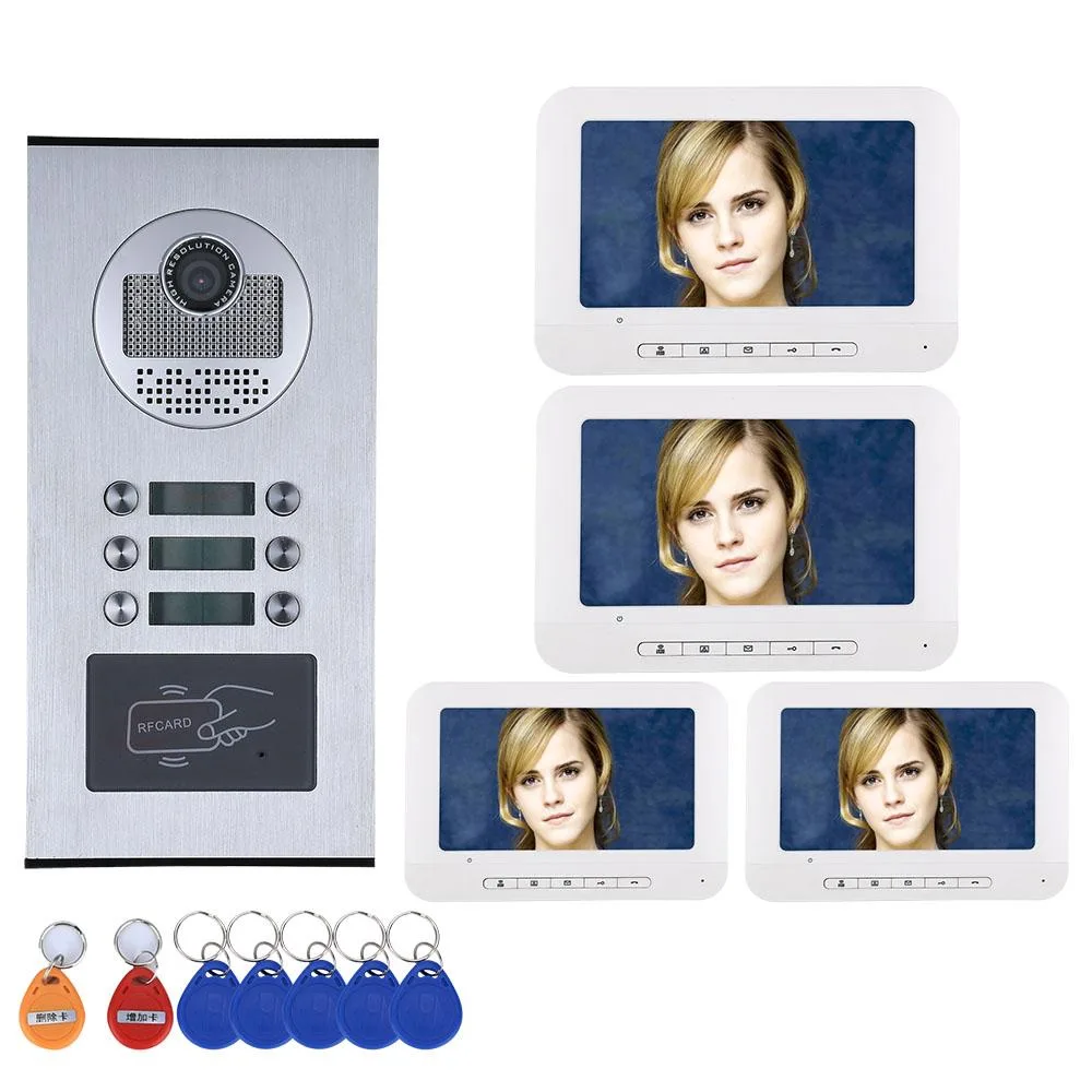 visiPower visiPower 3-Unit Video Intercom Kit 7 Inch Monitor 1000TVL Camera 25 Ringtones — product photo