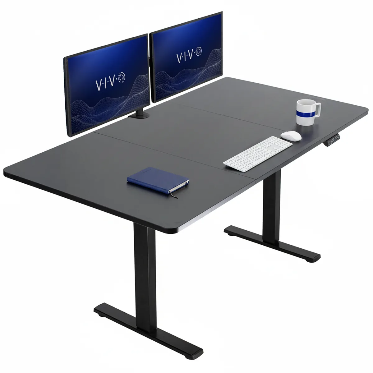 VIVO VIVO Electric 71 x 36 Standing Desk Black Top Black Frame office furniture — product photo