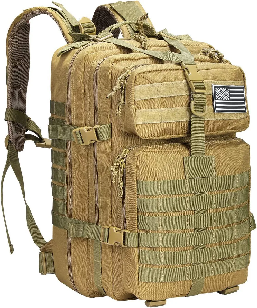 BONAEVER BONAEVER Tactical Military Molle Backpack 40L Khaki — product photo