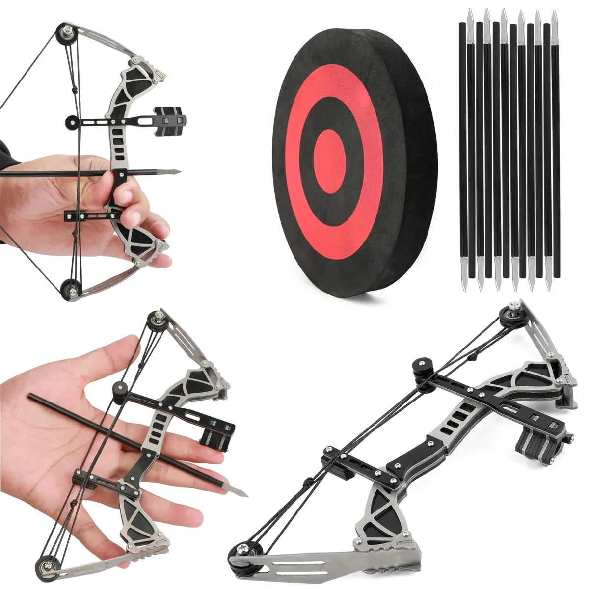 wolfman wolfman 9.5" Compound Bow Set 12lbs 12 Arrows EVA Target — product photo