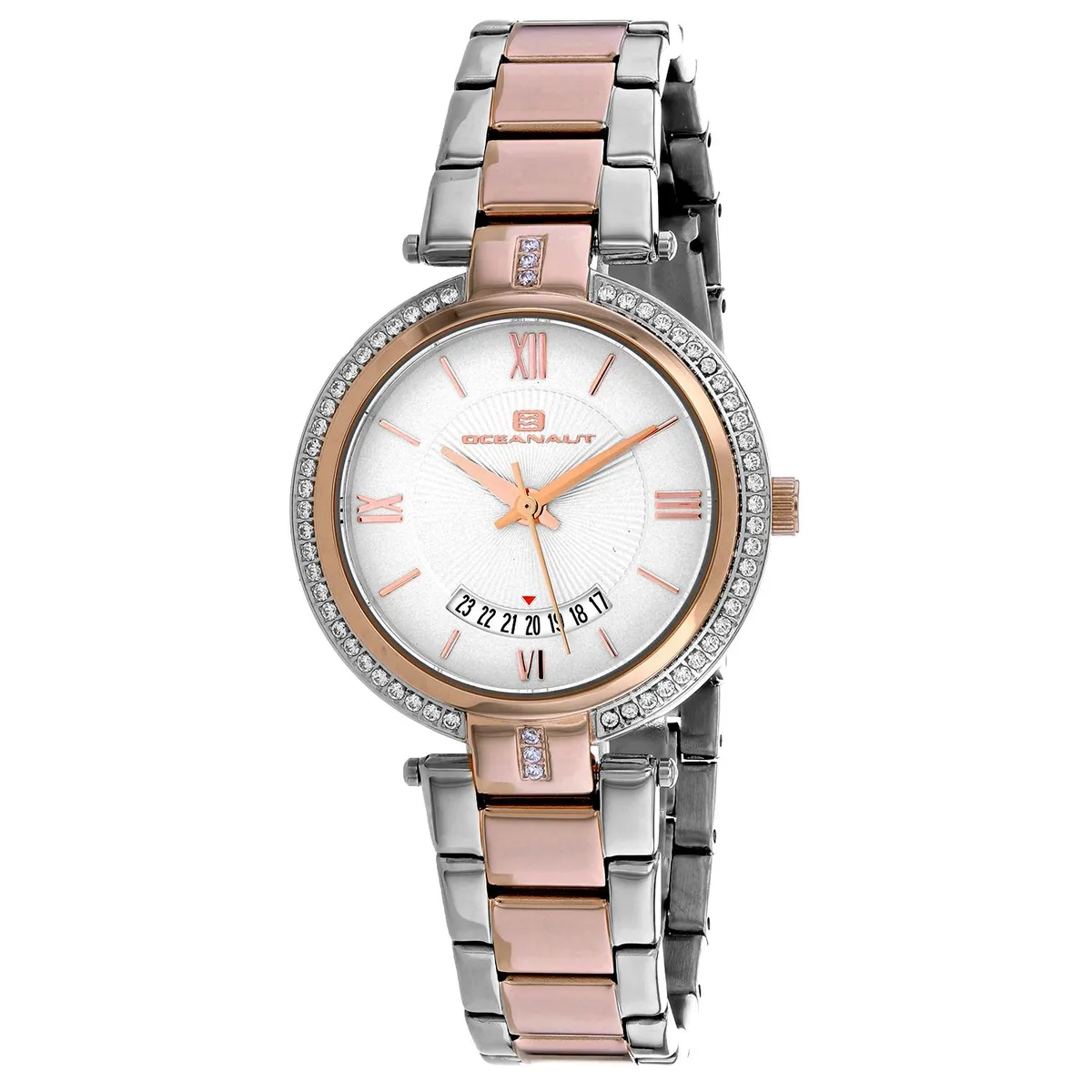 OCEANAUT Amaya watch, white dial, stainless steel case and bracelet